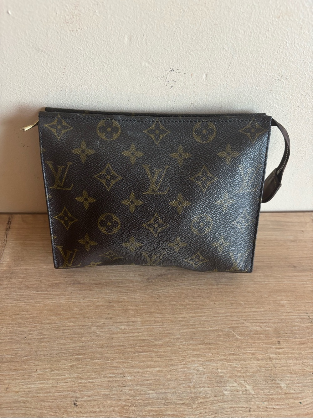 Louis Vuitton Monogram Canvas Toiletry Pouch - Brown & Gold